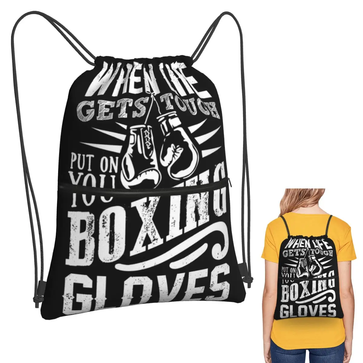 

Боксерские перчатки, рюкзаки, модные портативные сумки на шнурке, спортивная сумка, сумки для книг для мужчин и женщин, школьные