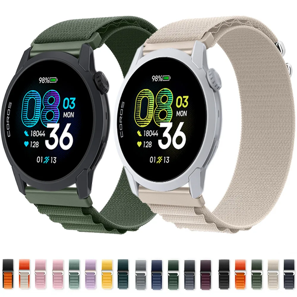 Correa Alpine Loop de 20mm y 22mm para PACE 4 3 2/PACE Pro/APEX 4 42mm/2 Pro, pulsera de nailon para Suunto Vertical 2/9 Peak Pro/Correa de carreras