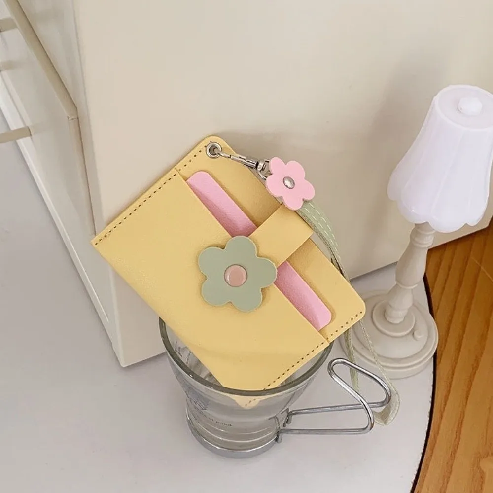 Cute Color Blocking Short Wallet Mini Y2K Women Card Holder PU Leather Multifunctional Handheld Coin Purse Daily