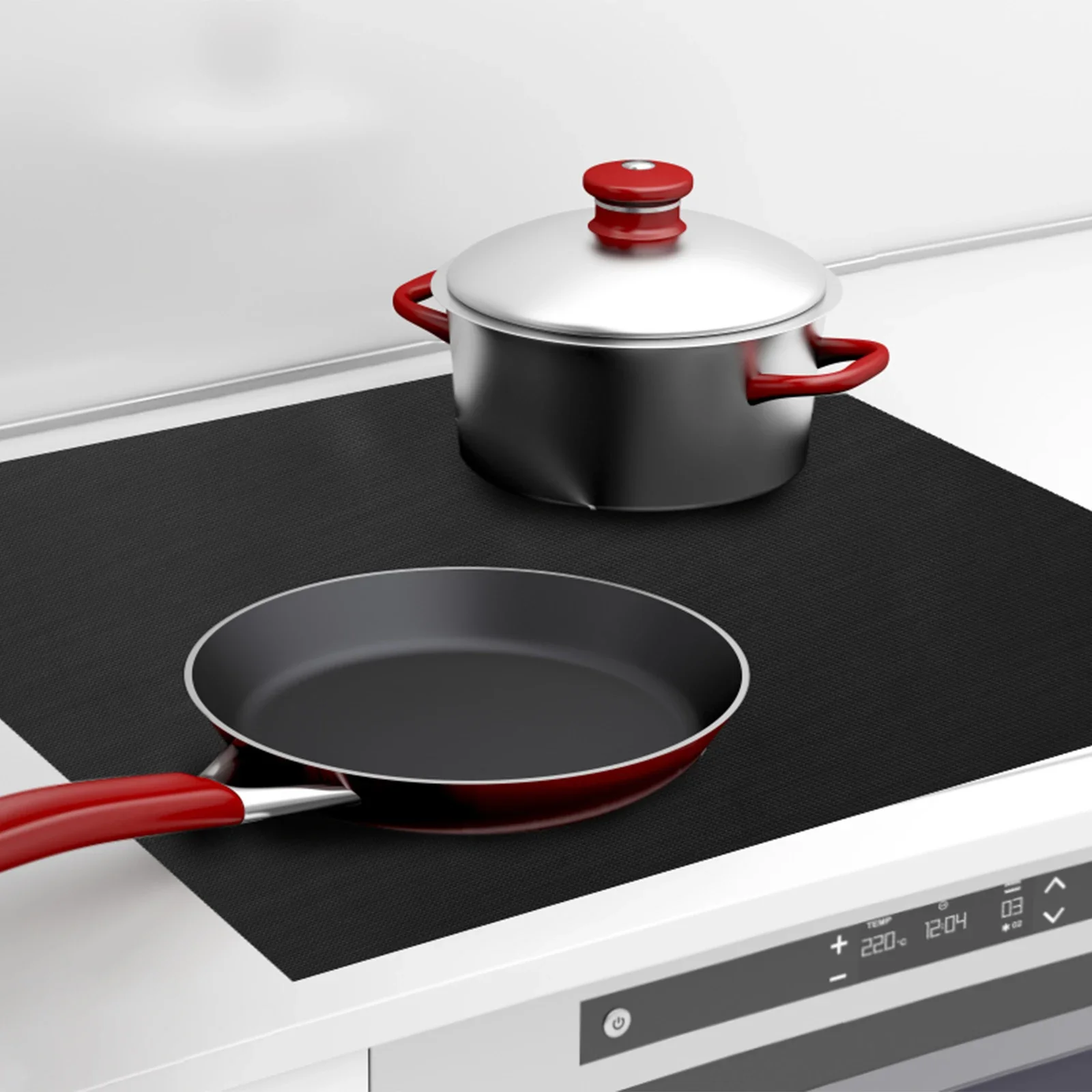 Silicone Induction Cooktop Mat Non-slip Induction Cooker Cover Cuttable Translucent Cooktop Protector Kitchen Accessories Gadget