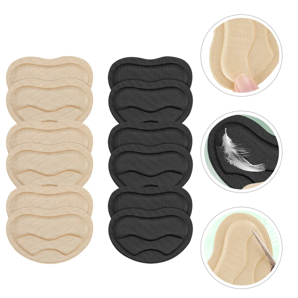 

6Pairs Comfortable Heel Pads Breathable Shoe Inserts Cushion Liners for Heels Shoes Shock Absorption Foot Pads