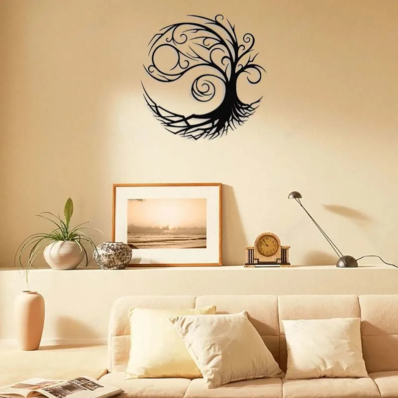 

1pc Stunning Tree of Life Metal Wall Hanging Decor Art Modern Home Decor Adds Artistic Flair and Natural Elegance Any Room