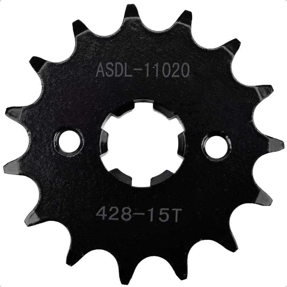 

428-15T 428 15T 15 Tooth Front Sprocket Gear Wheel Cam For Suzuki TS90 TS90R Honcho TS90J Rover TS 90 DS100 DS100C DS 100 RV90J