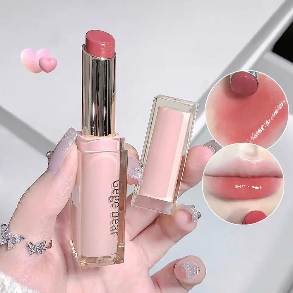 Rossetto lucido setoso Comodo pompa ultra trasparente Labbra Umidità Acqua Tazza antiaderente Balsamo per labbra 6 colori