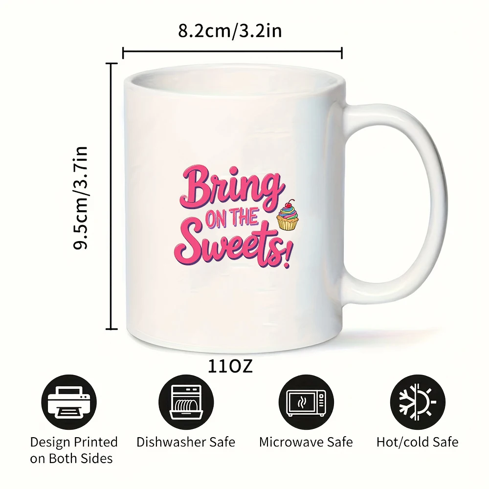 11온스 머그컵 + 디저트 파티컵 어린이 만화 케이크컵 크리스마스 선물 가족과 사무실 필수품