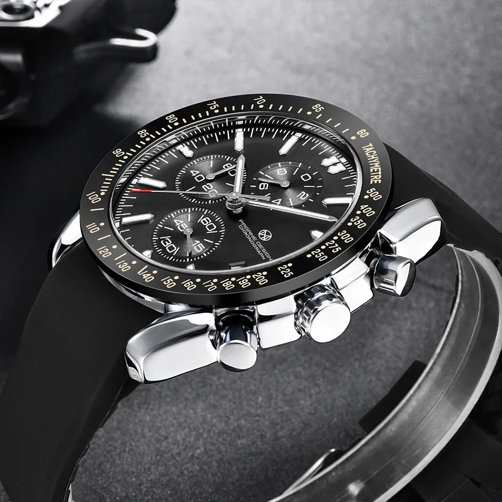 (PAGRNE) PAGANI DESIGN Men\'s Quartz Watches, Waterproof, Luxury, Business, Sapphire, Stainless Steel, Top, 2023, 45mm , 5140