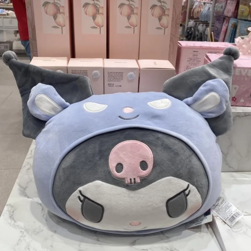 40cm Large Size Pillow Sanrio Family Anime Cartoon Cinnamoroll Headset Pillow Series Kuromi Pillow Girl Room Decoration Gift