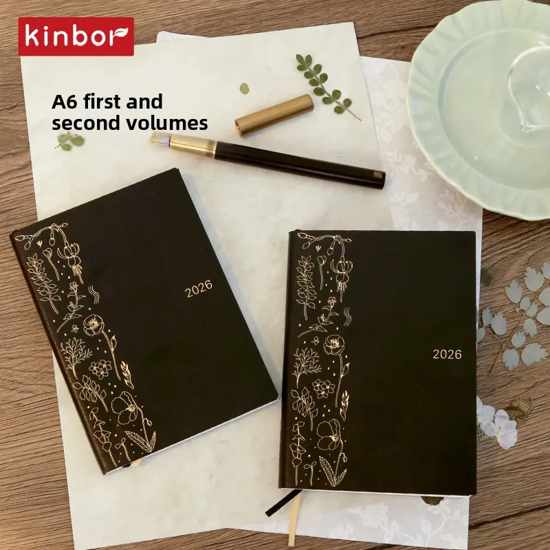 2026 Kinbor Notebook Planner A5 A6 Agenda Jurnal Sepanjang Tahun Jadwal Garis Waktu Harian Rencana Mingguan Catatan Kalender Manajemen Waktu