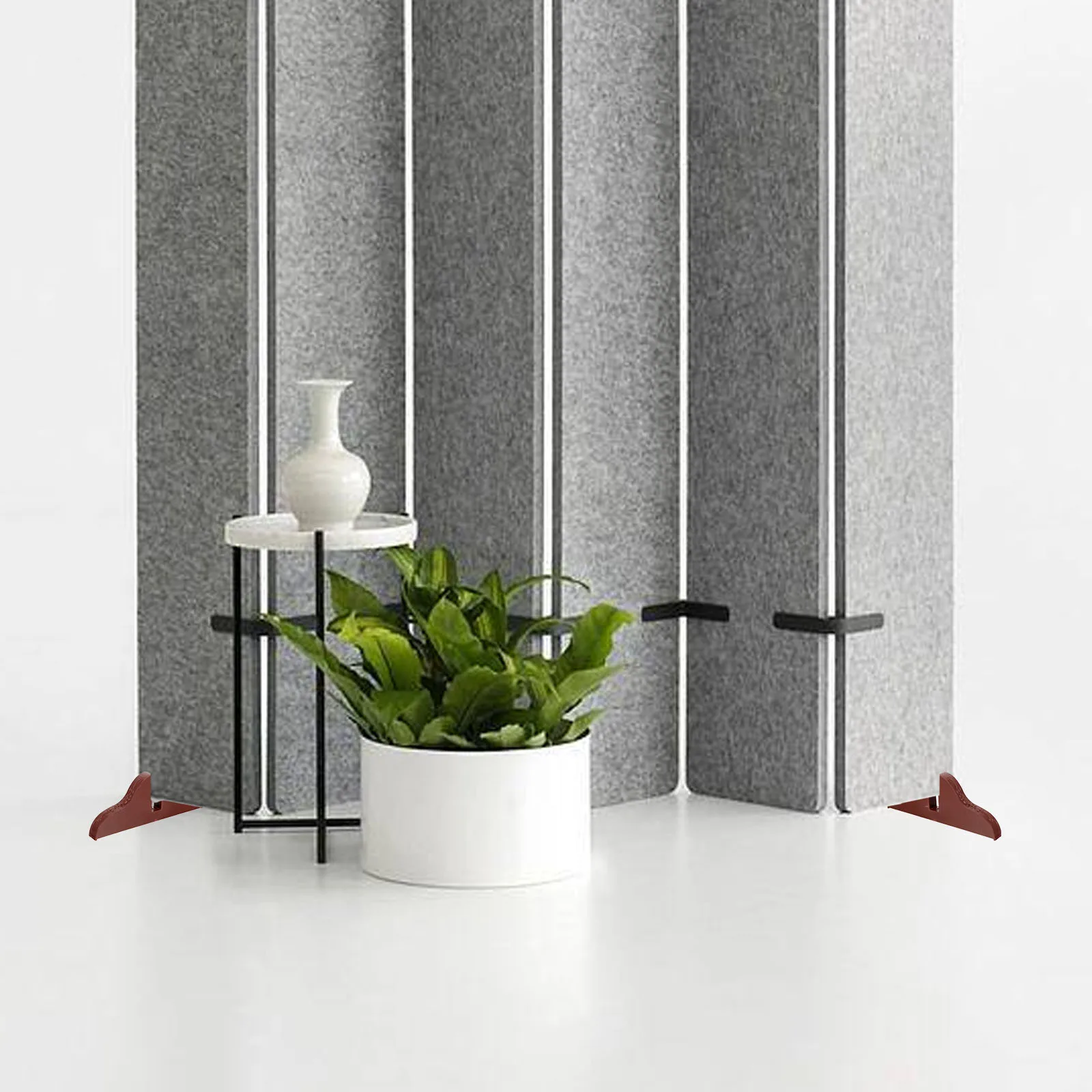 

Partition Screen Divider for Room Separation Base Wooden Folding Stand Supply Office