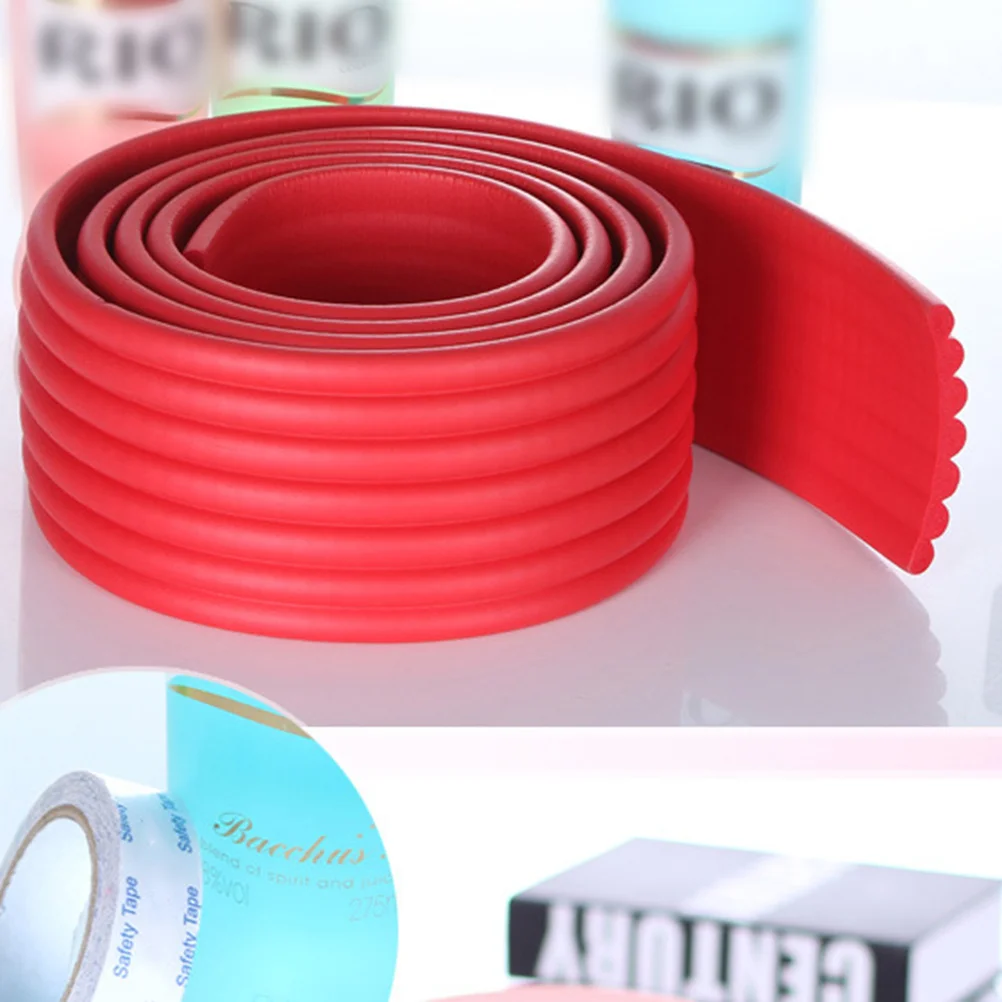 

Полоса для предотвращения столкновений, толстая W-образная угловая защита для края стола, W-образная защита для стола, защита из пенопласта для детской безопасности, красный