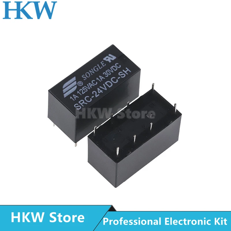 10pcs Relay SRC-05VDC-SH SRC-12VDC-SH SRC-24VDC-SH 5V 12V 24V 1A 125VAC 30VDC 8PIN Relays Relais