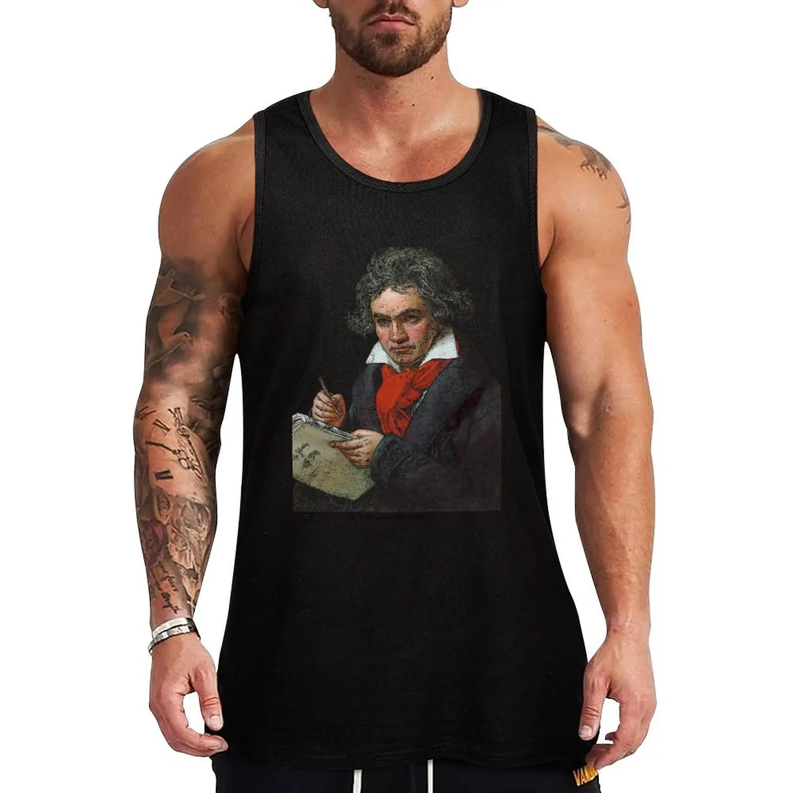 Ludwig van Beethoven Grunge Tank Top Basic Casual Tank Top Lightweight Breathable Fabric