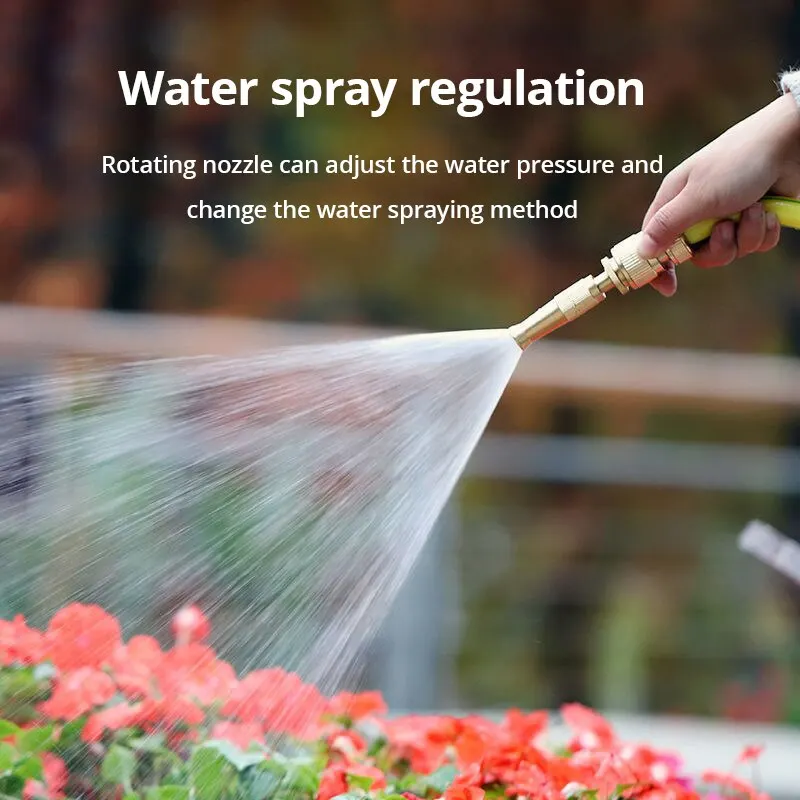 

Garden Brass Adjustable Spray Gun Hose Nozzle High Pressure Straight Copper Gun For Car Washing