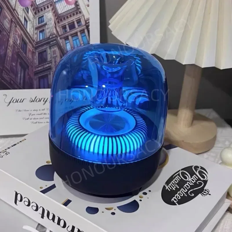 

Bluetooth-динамик, акриловый красочный дышащий светильник, прозрачный стеклянный динамик, портативный Hi-Fi стереофонический бумбокс объемного звучания