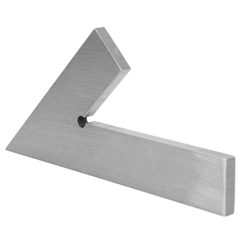 1 Piece Light Duty 45 Degree Miter Angle Square Wide Base Gauge 150X100mm Silver For Detecting Weldment Angles