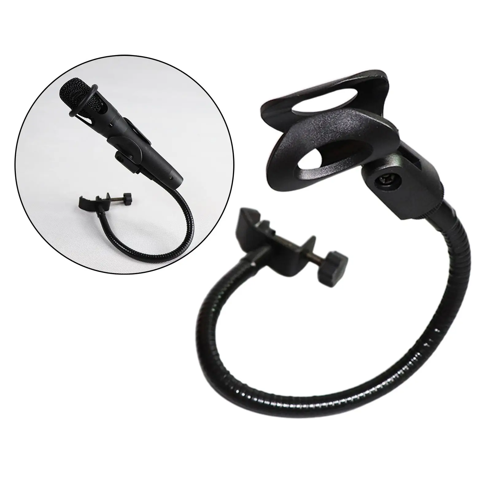 Flexible 360° Adjustable Desktop Mic Stands Holder with Desk Clamp for Broadcasting Live Broadcast Equipment Accs