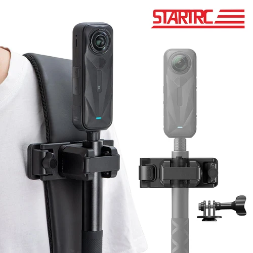 Imagen 1 del producto STARTRC Selfie Stick funda mochila correa Clip montaje para Insta 360 X5 X4 Air Go Ultra ACE Pro 2 liberación rápida ajustable