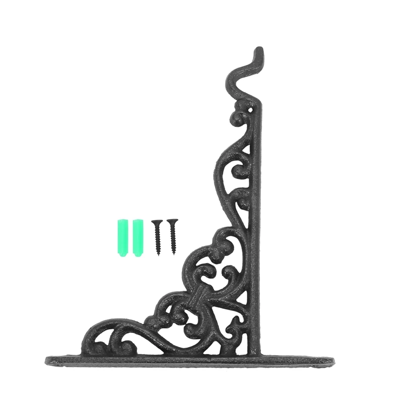 

Cast Iron Hanger Wrought Iron Garden Hook Flower Pots Basket Wall Hanger Bracket With Expansion Screw CNIM Hot