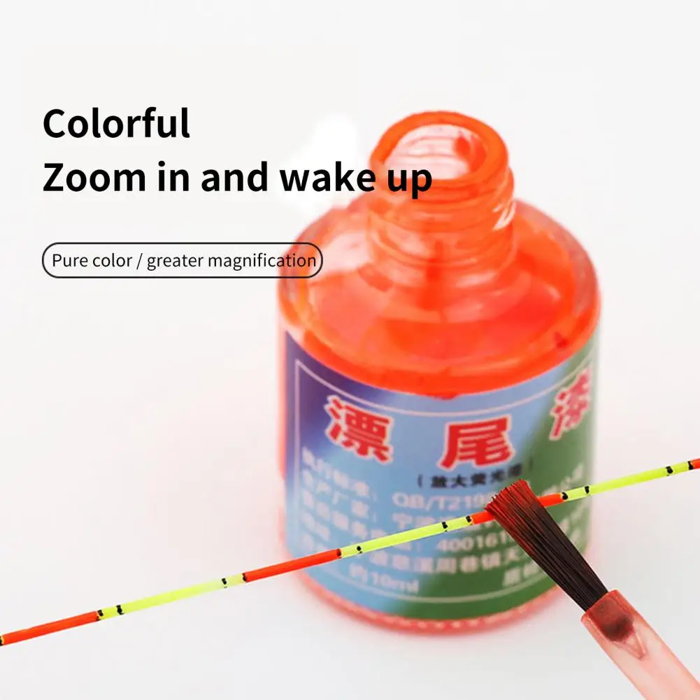 10ml Smooth Float Paint Fluorescent Eye-catching Water Resistant Float Tail Paint for Fishing