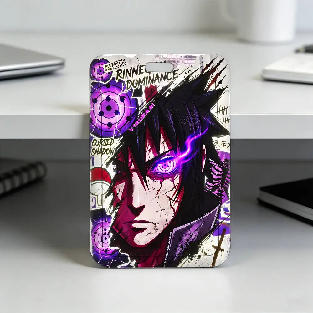 Anime N-NARUTO Akatsuki Itachi Sharingan Transparenter Kartenhalter Mitarbeiter Plastik-Schiebeabdeckung Schlüsselband Arbeits-Geschäfts-ID-Tasche Bus – Detail 14