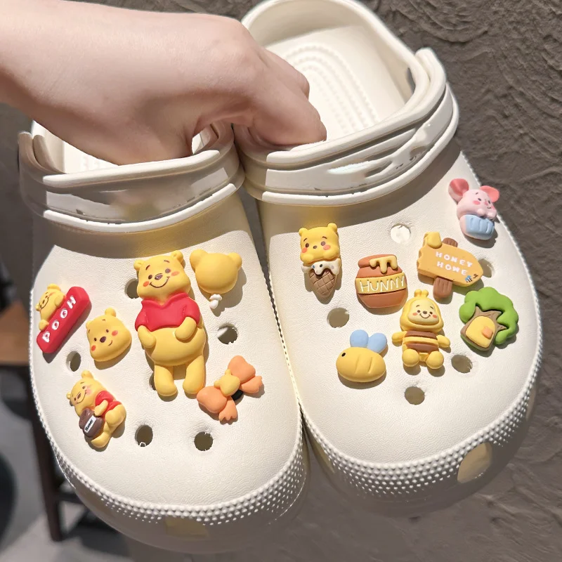 

13pcs/set MINISO Disney Shoe Accessories Three-dimensional Cute DIY Shoe Buckles Summer Fashion Sandal Decorations gift