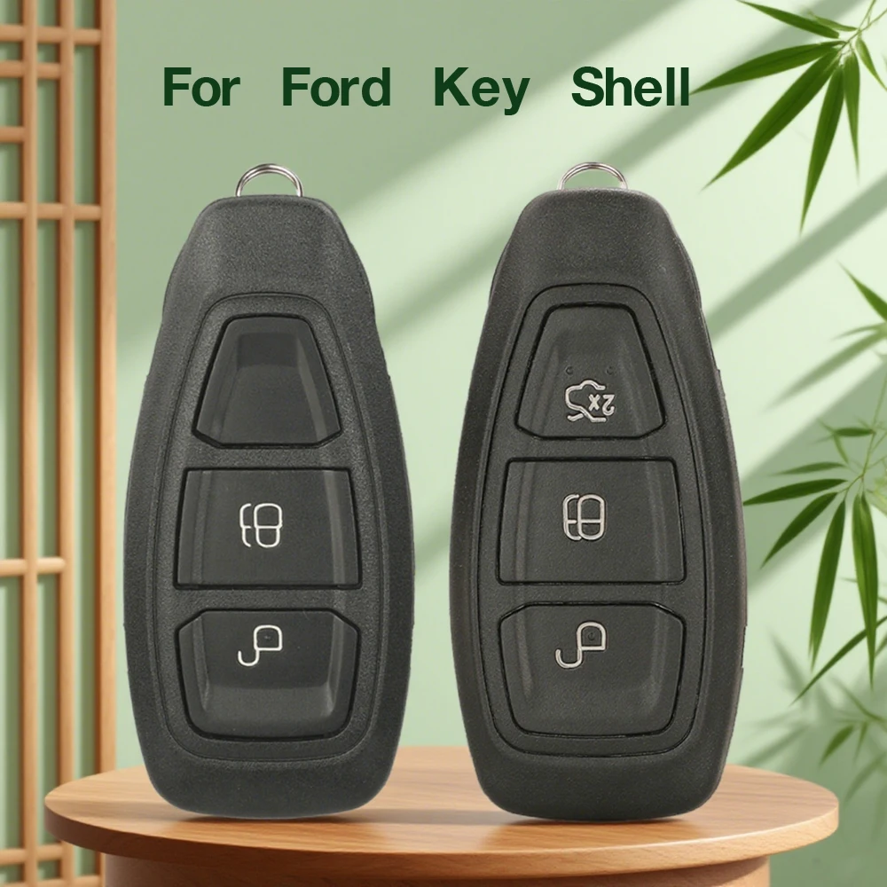jingyuqin 2/3Button Car Key Shell For Ford Focus C-Max Mondeo Kuga Fiesta Focus Titanium Remote Key Case With Uncut Blade