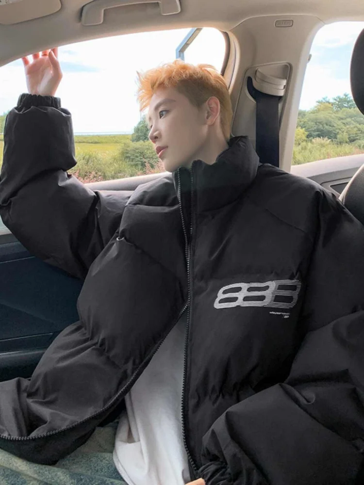 

Легкая пуховая куртка Bla из хлопка для мужчин, зимняя, модная, брендовая, оверсайз, в американском стиле, теплая, утолщенная, на молнии