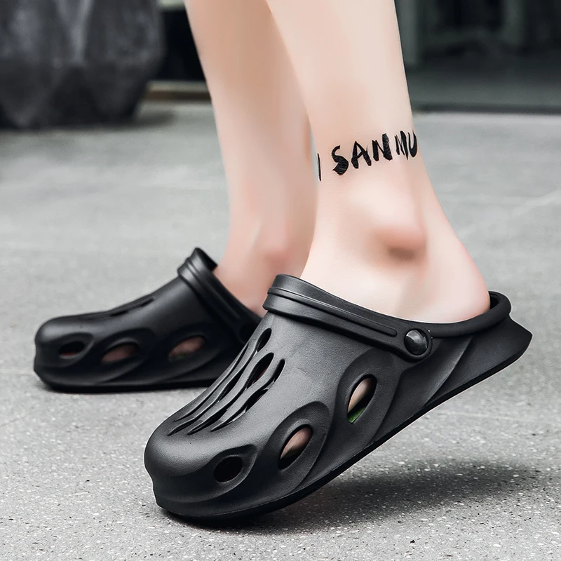 

Летняя популярная мужская обувь, классические тапочки и сандалии, устойчивые к скольжению, устойчивые к запаху, дышащие, для внешней одежды