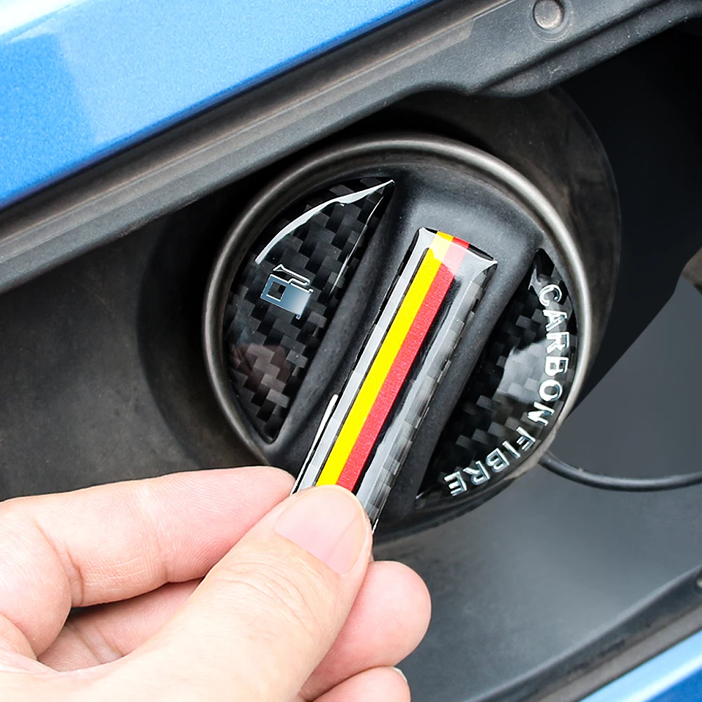 Couvercle de bouchon de carburant de voiture en fibre de carbone, autocollants décoratifs, Porsche Macan Panamera, broderie enne, 911, 997, 996, 971, 9YA, précieux