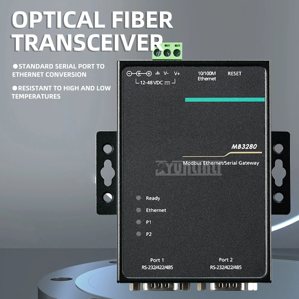 New MGate MB3280 Fiber Optic Transceiver Gateway Standard