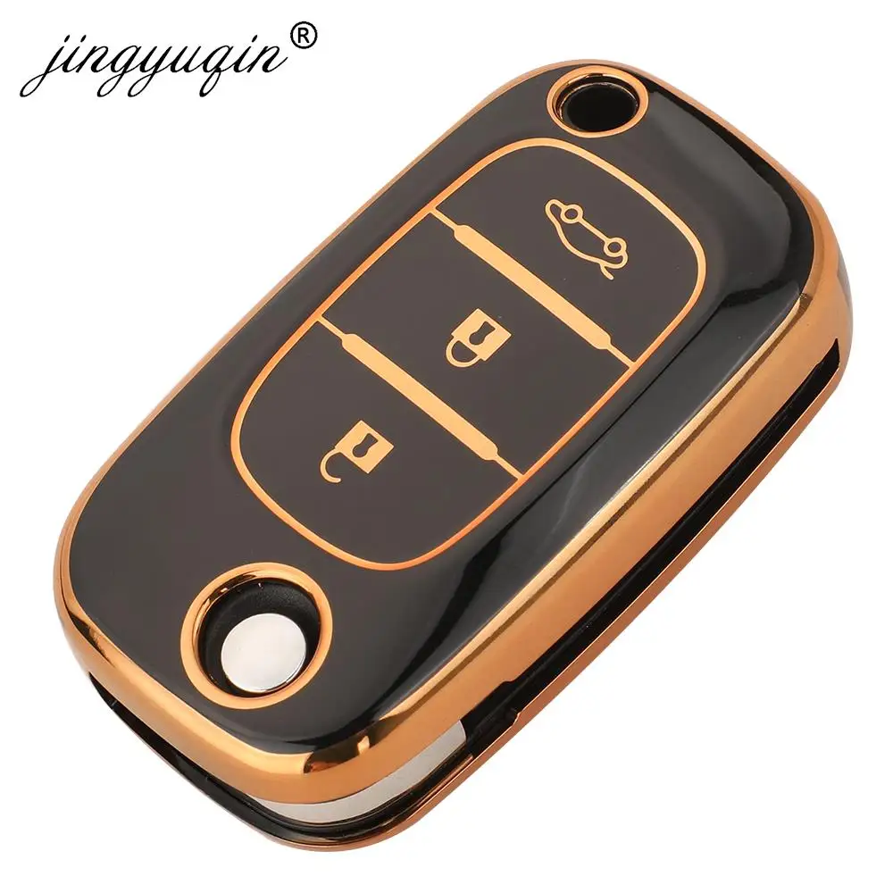 TPU Flip Car Key Case Cover For Renault Fluence Clio Megane Kangoo Lacia LADA Largus Kalina Granta Vesta X-Ray Benz Smart fortwo