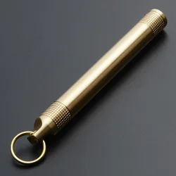 Brass Seal Bottles Waterproof Canister Keychain Toothpick Bottle Outdoor Camping Tool