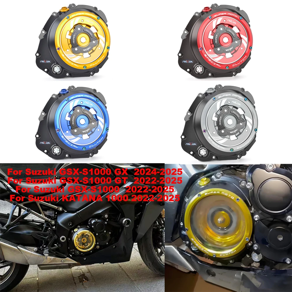 Engine Clear Clutch Cover Protector Guard For Suzuki GSX-S1000 GX GSXS1000 KATANA 1000 Clutch Pressure Plate Spring Retainer R