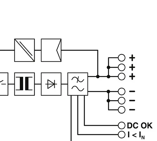 Fuente de alimentación de contacto con riel Din conmutado primario