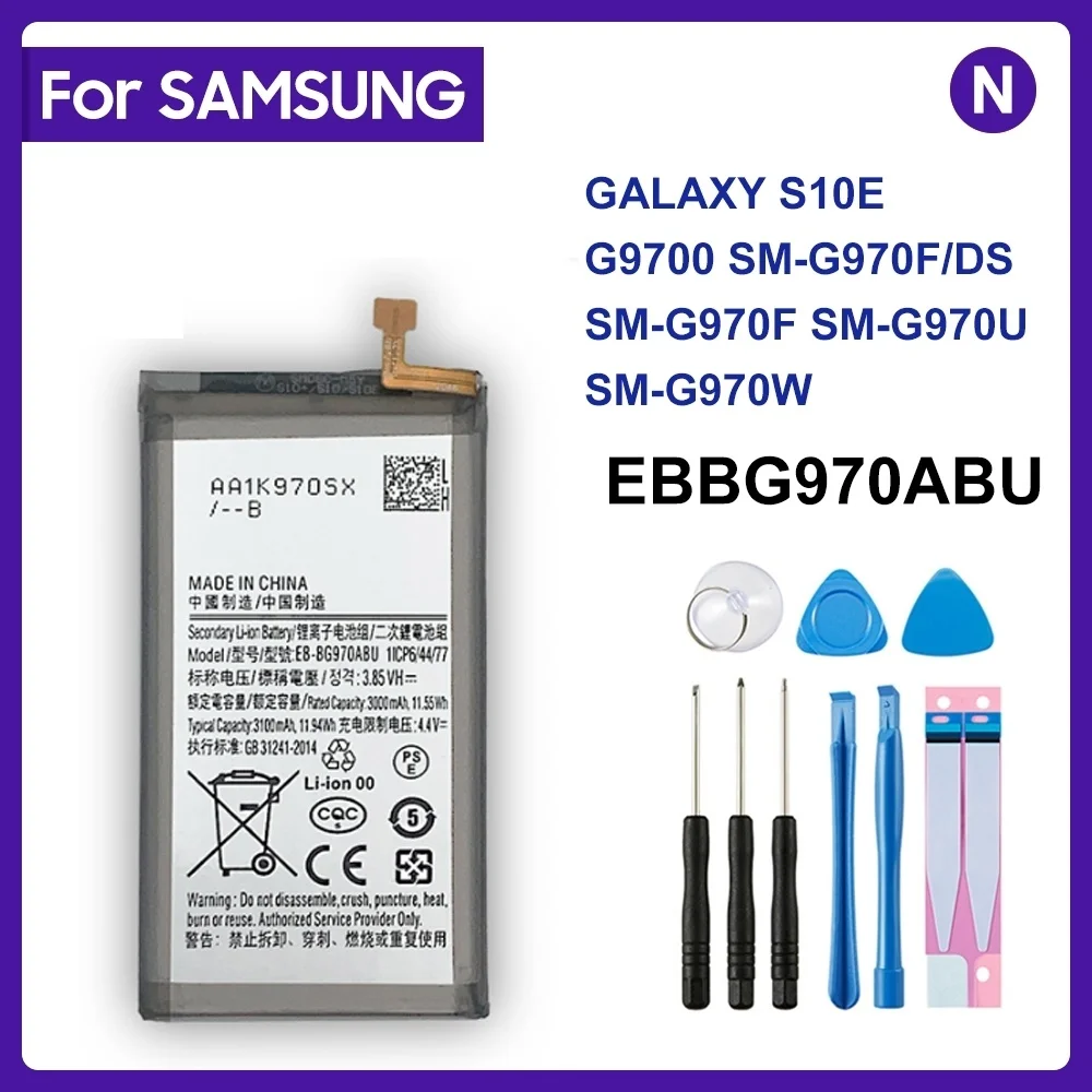 

Для SAMSUNG Φ 3100mAh аккумулятор для Samsung Galaxy S10E S10 E G9700 EB-BG970ABU/DS SM-G970F SM-G970F