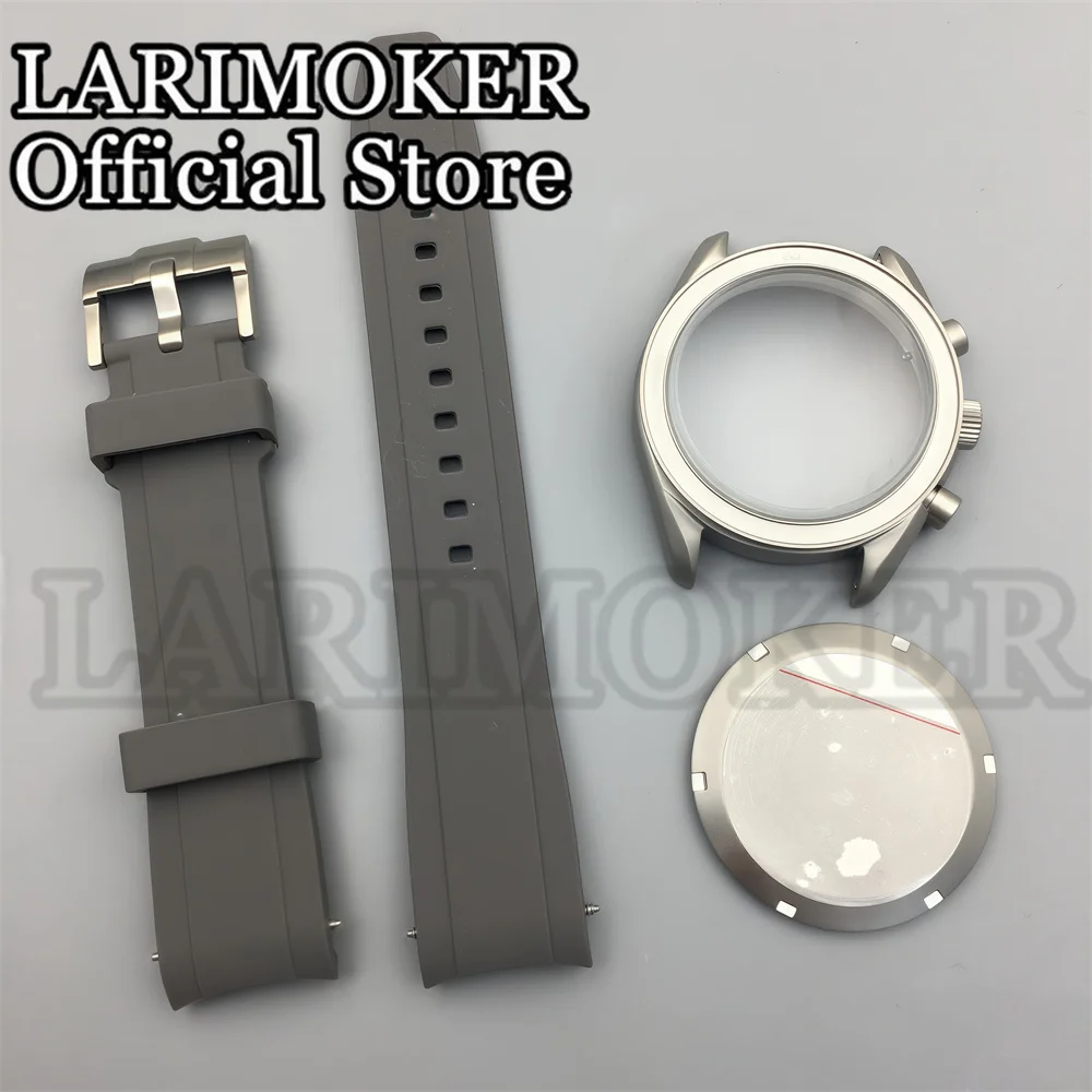 LARIMOKER 40MM for VK63 Movement Titanium Case Quartz Chronograph Watch Multifunctional Sapphire Crystal Watch Accessories