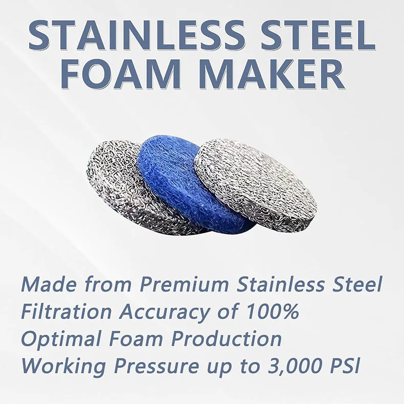 

Пеногенератор высокого давления PA с сетчатым фильтром и насадкой 1.2, сетчатый фильтр из нержавеющей стали, для автомойки