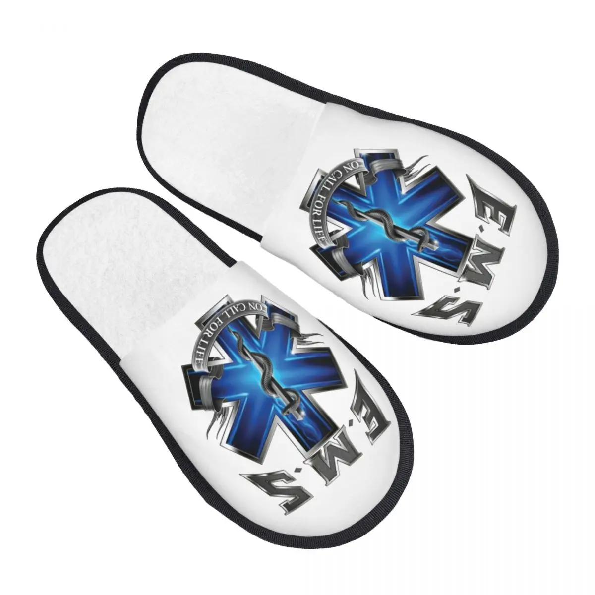 Pantofole in Memory Foam personalizzate Ems Star Of Life pantofole da casa mediche comode e calde Emt Paramedic