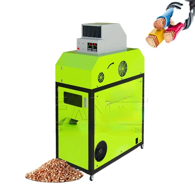 Household mini copper wire granulator 30~ 50 kg/h waste cable granulator copper wire recycling machine