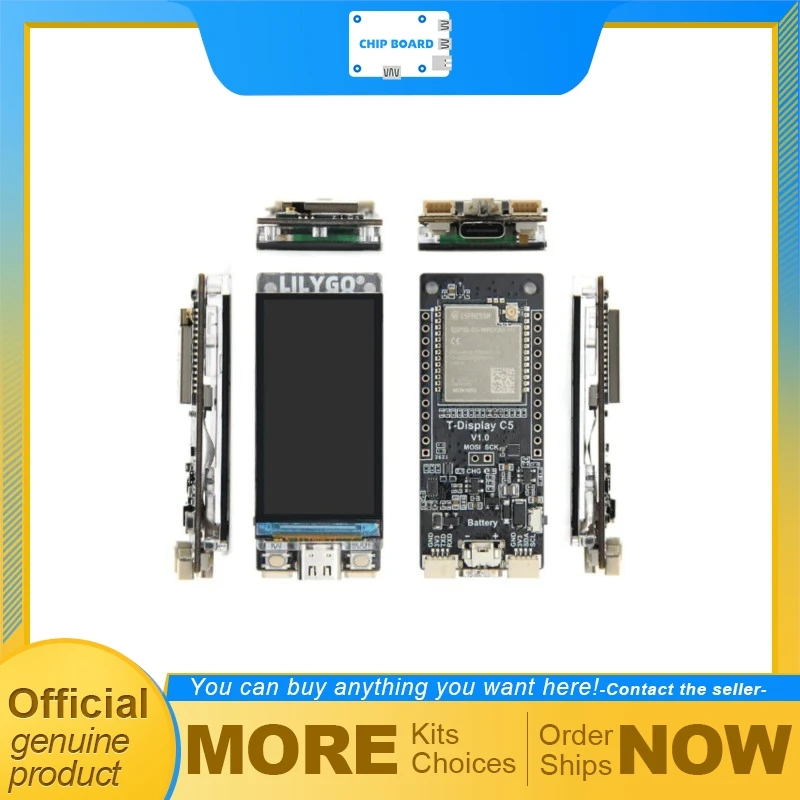 T-Display C5 ESP32-C5 Board, ST7789 IPS LCD, WiFi 6 Dual Band Display Development Kit