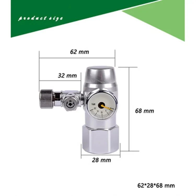 Aquarium CO2 Single Gauge Decompression Regulator Control Vavle Interface G5/8 For Water Plants Fish Tank Manometer Accessories