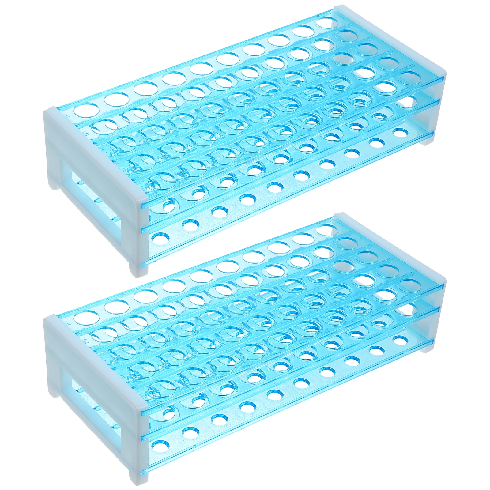 

2Pcs Test Tube Rack Lightweight Storage Plastic Racks for Laboratory Vial Holder Organzier Test Tube Bottle