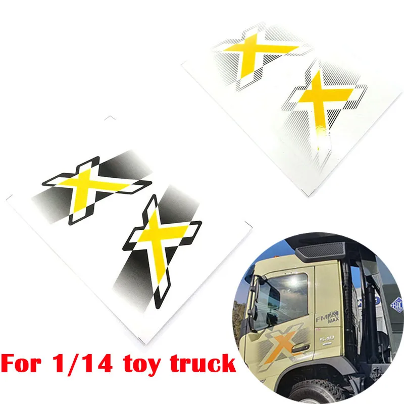 1PCS Sticker Self-adhesive Model Car Door Decorate 1/14 Tamiya RC Truck Car VOLVO FMX Upgrade Parts