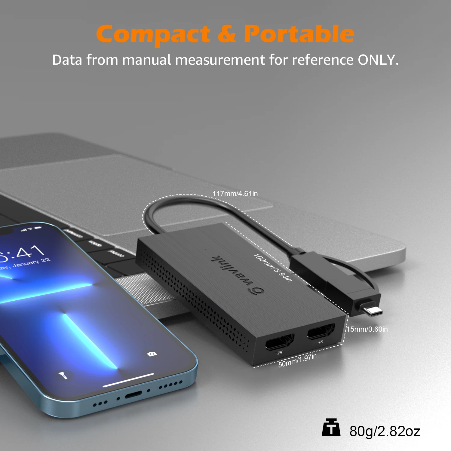 USB 3.1/USB C to Single/Dual HDMI Adapter SM768 Chip Type C Dual Monitor For Windows 7/8/8.1/10 Mac OS