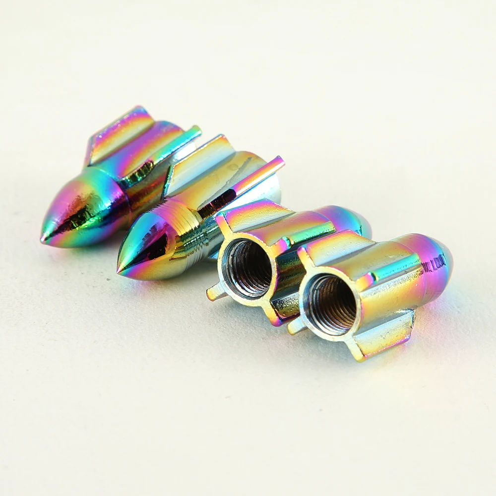 AQTQAQ 4Pcs/Set Multicolor Car Moto Bike Tire Wheel Valve Cap Dust Cover Car Tire Valve Stem Caps Car Styling Dust Valve Cap New