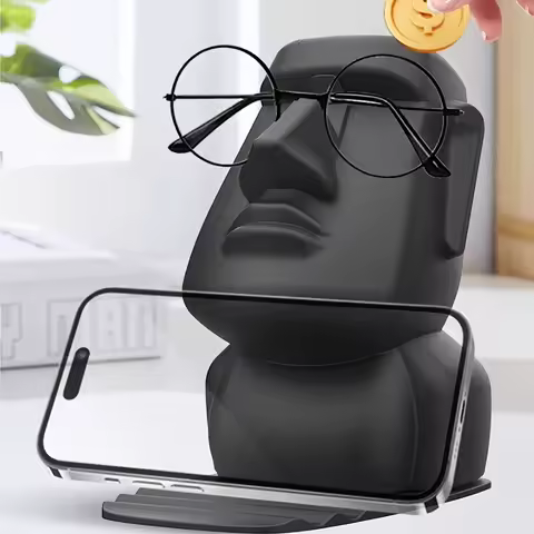 Funny Creative Glasses Holder Decor Glasse Lenses Phone Stand Office Home Accessories Figurines Miniatures Desktop Ornaments