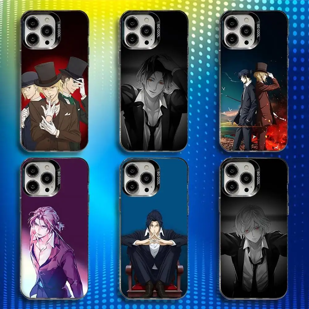 

Anime Moriarty The Patriot Phone Case For iPhone 17,16,15,14,13,12,X,8,Pro,Max,Plus,E,SE4,Air,Mini IMD Matte Black