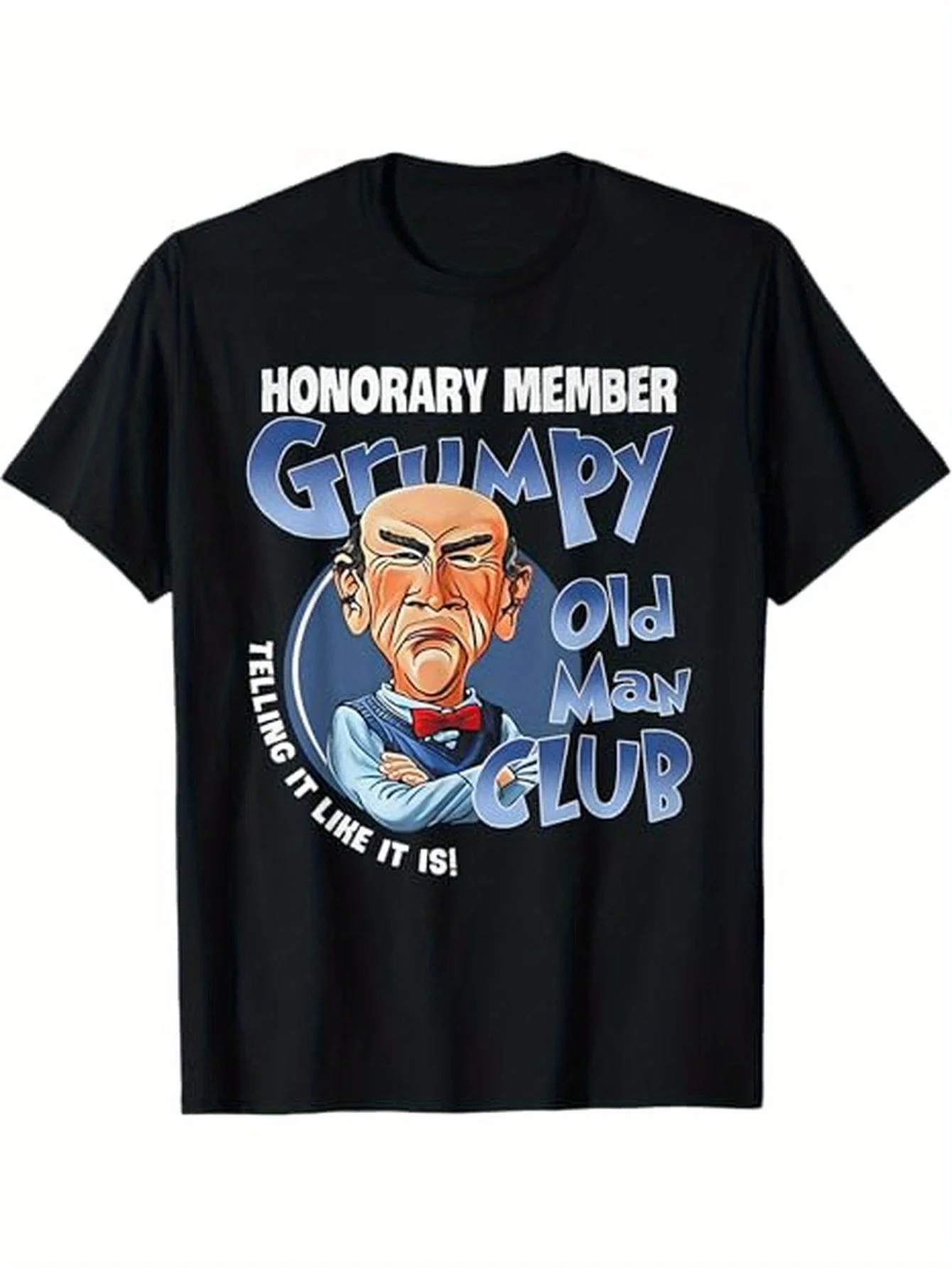 

Grumpy Old for Man Club 100% Cotton T-Shirt - Breathable, Short Sleeve, Round Neck, Black - Perfect Gift for Men, Dad, Husband,