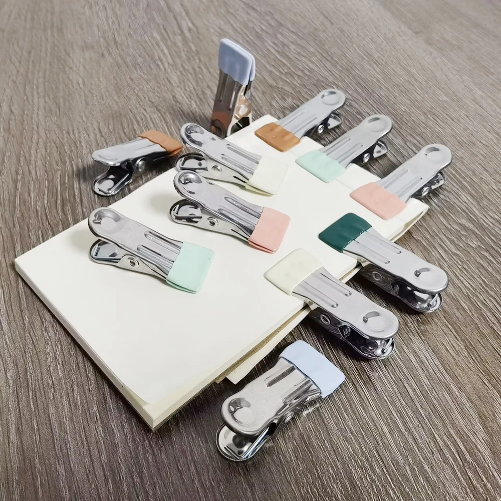 10 Pcs Traceless clip Badge clip Office folder Hanging rack item fixing clip Stationery clip