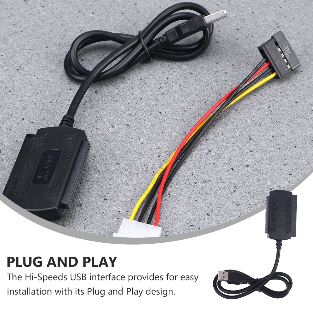 

USB 2.0 to Adapter Cable External Hard Drive Converter Plastic Housing File Transfer Backup Support 3.5 2.5 for